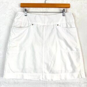 Tail Activewear Tennis Pickleball Golf Shorts Lined 17" Skort Skirt 8 White